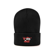 Embroidered knitted hats Vived The Artist beanies Hip-hop fashion knitwear Unique embroidered beanies Streetwear artist hats Urban style knitted caps Custom embroidered headgear Trendy knitted street hats Vived The Artist winter collection Exclusive urban knitwear