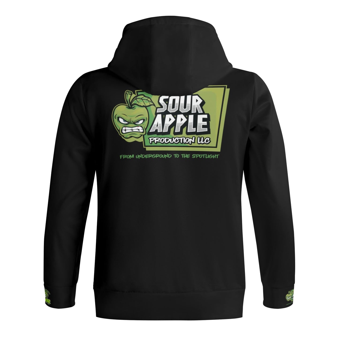 Sour Apple Men's Performance Turtleneck Hoodie for Athleisure & Streetwear