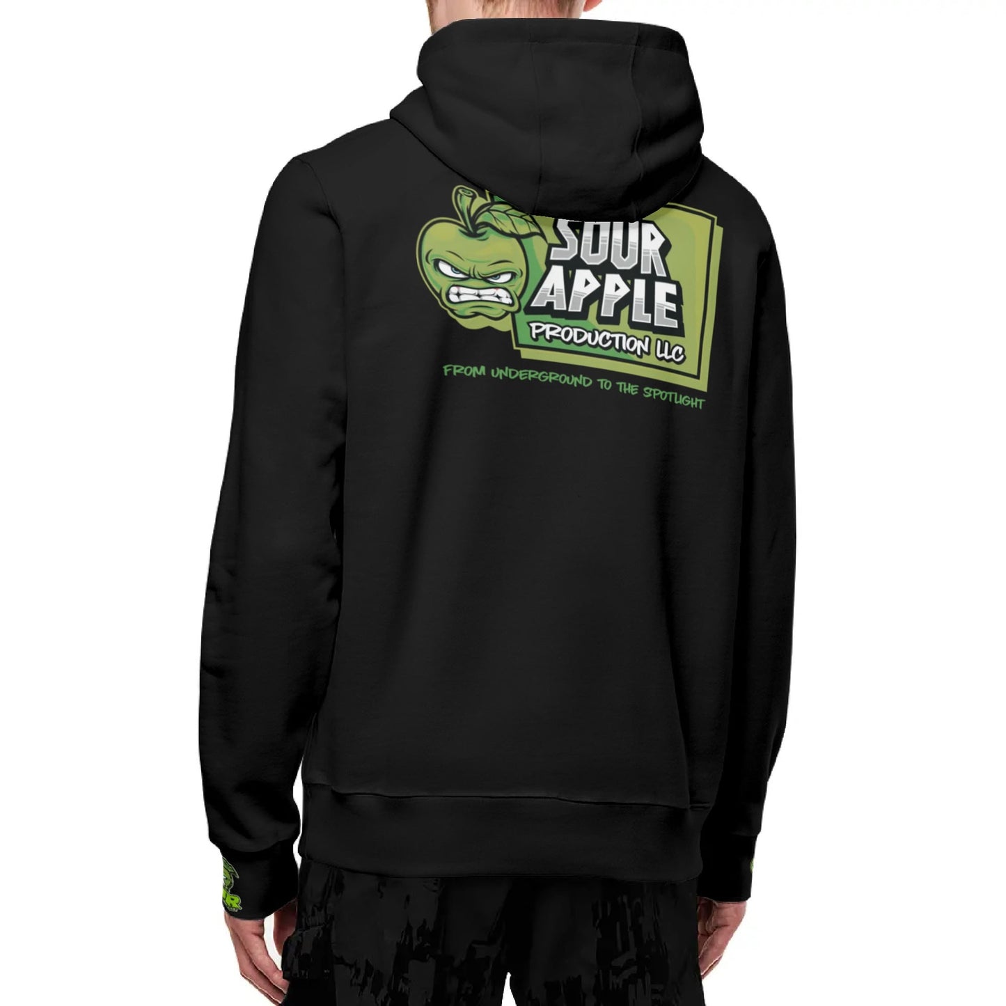 Sour Apple Men's Performance Turtleneck Hoodie for Athleisure & Streetwear