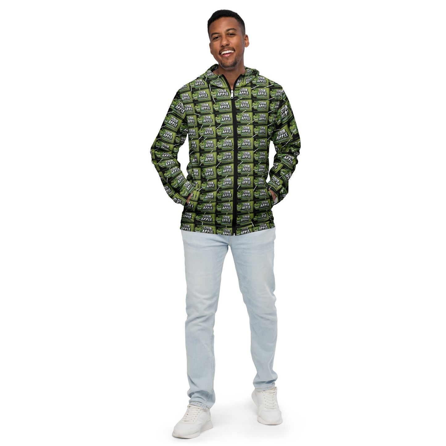 Sour Apple Men's Lightweight Athletic Windbreaker