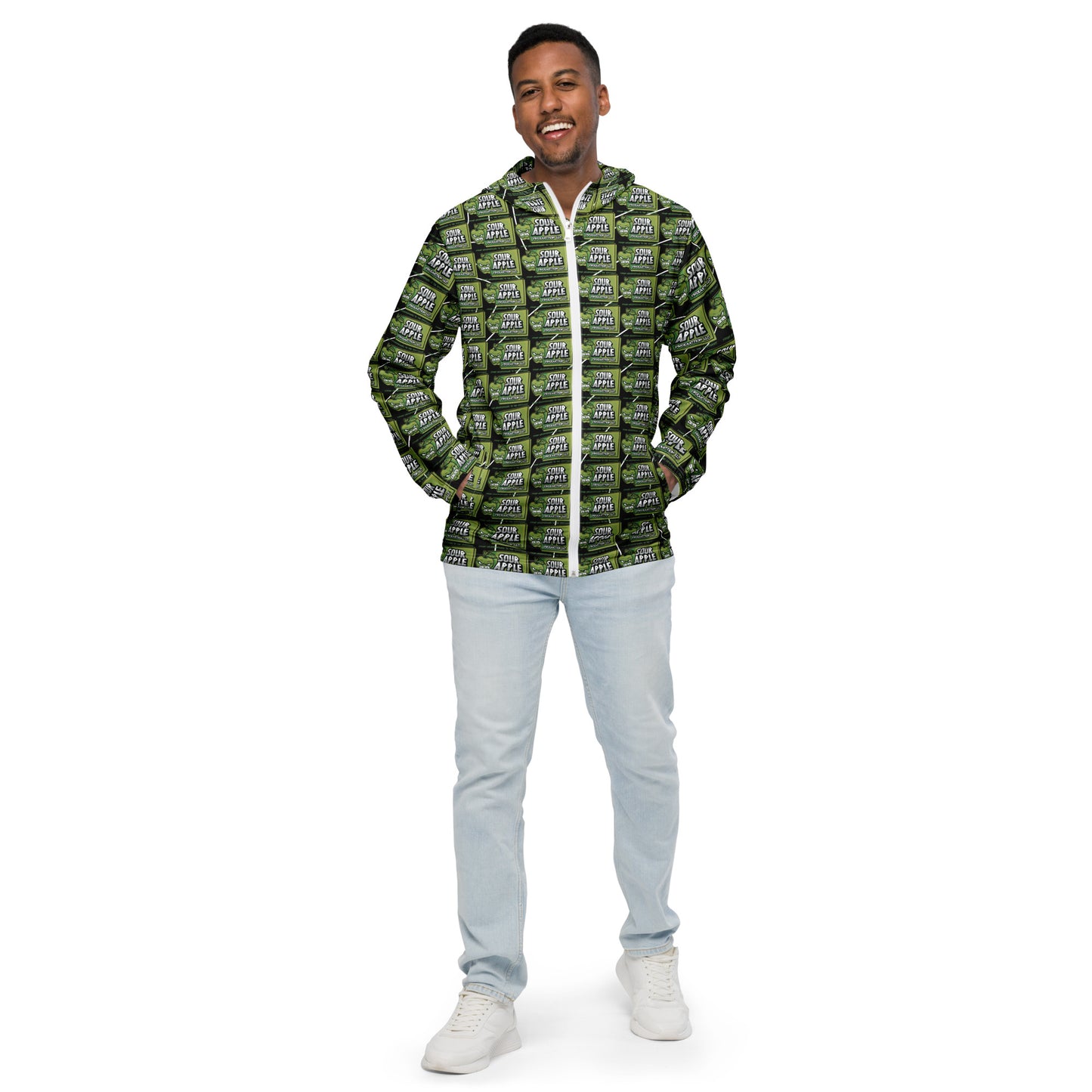 Sour Apple Men's Lightweight Athletic Windbreaker