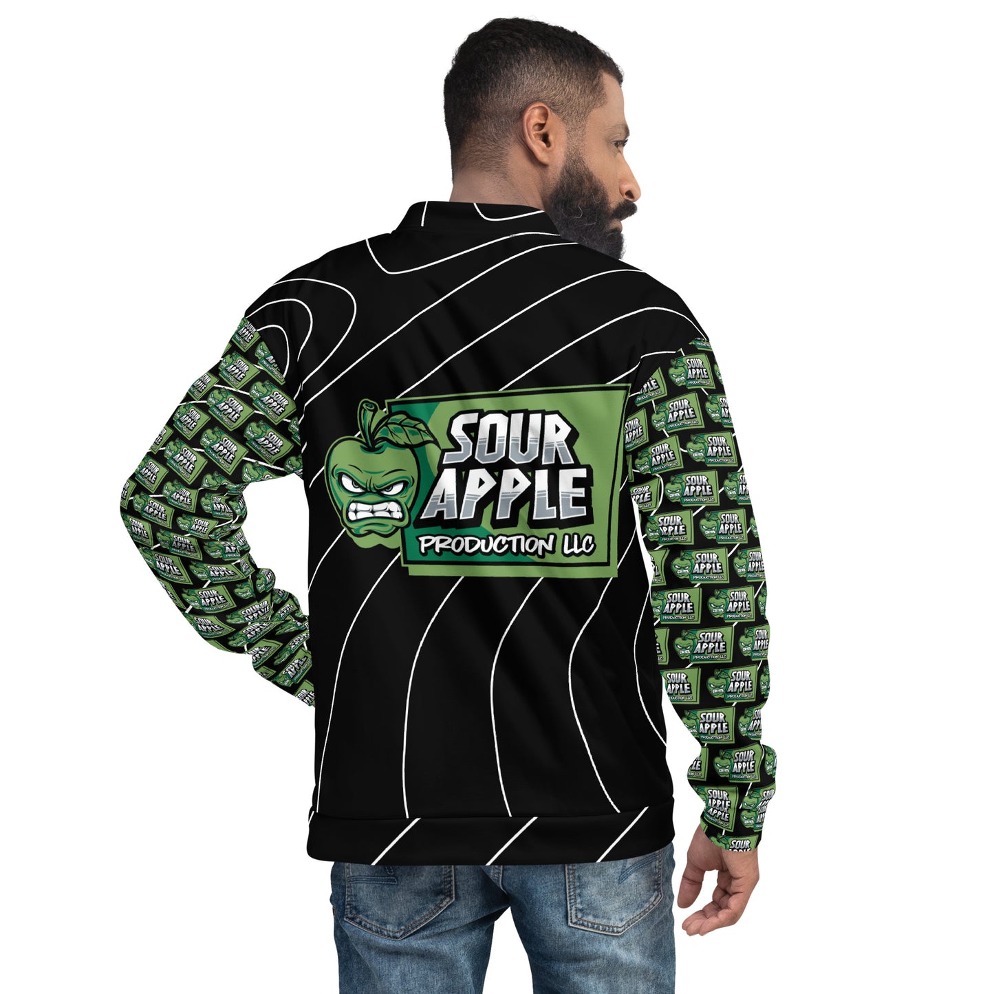 Sour Apple Varsity Bomber Jacket for All Genders