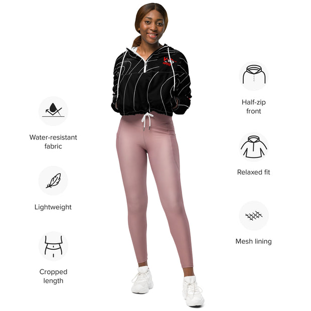 Viv'ed the Artist Women's Cropped Athleisure Wear Windbreaker