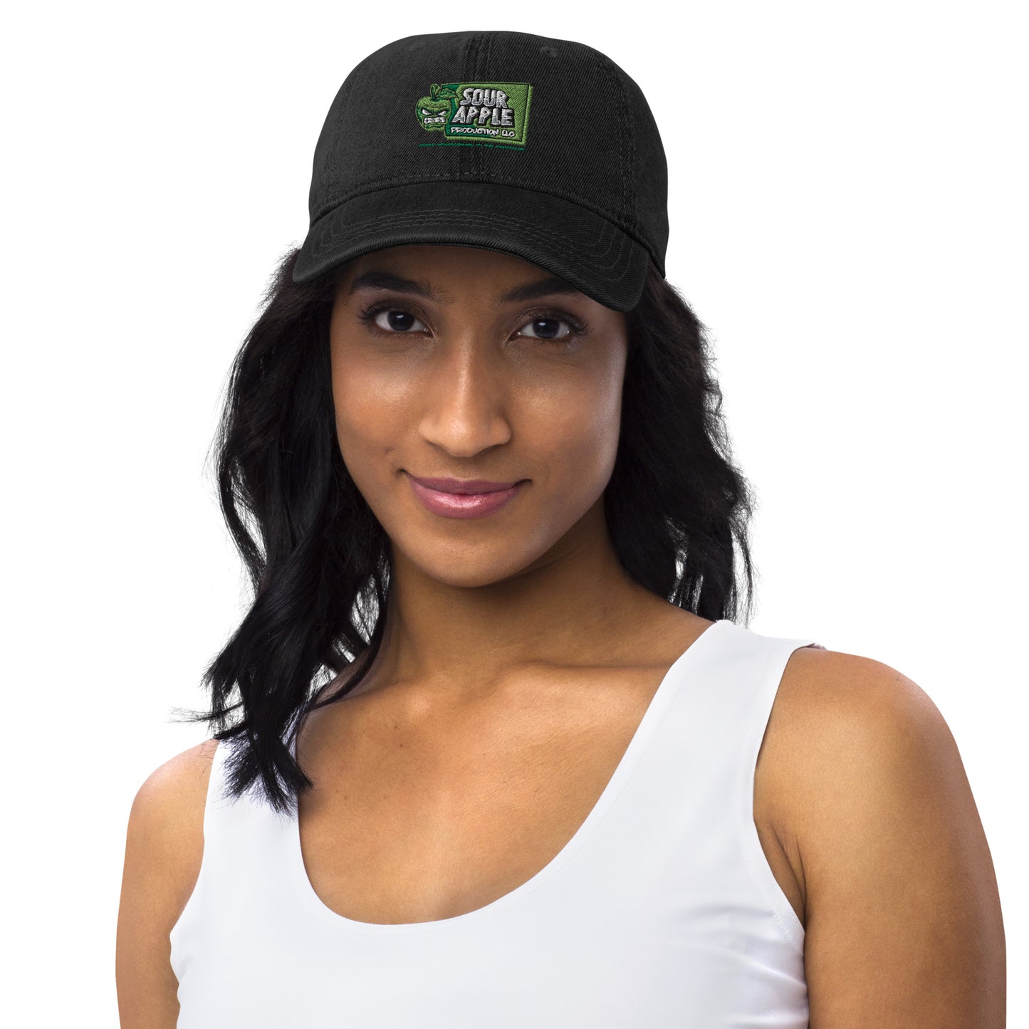 Sour Apple Athleisure Denim Cap