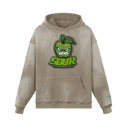 Sour Apple Men's Athleisure Wear Heavyweight Sun Faded Hoodie