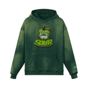 Sour Apple Men's Athleisure Wear Heavyweight Sun Faded Hoodie