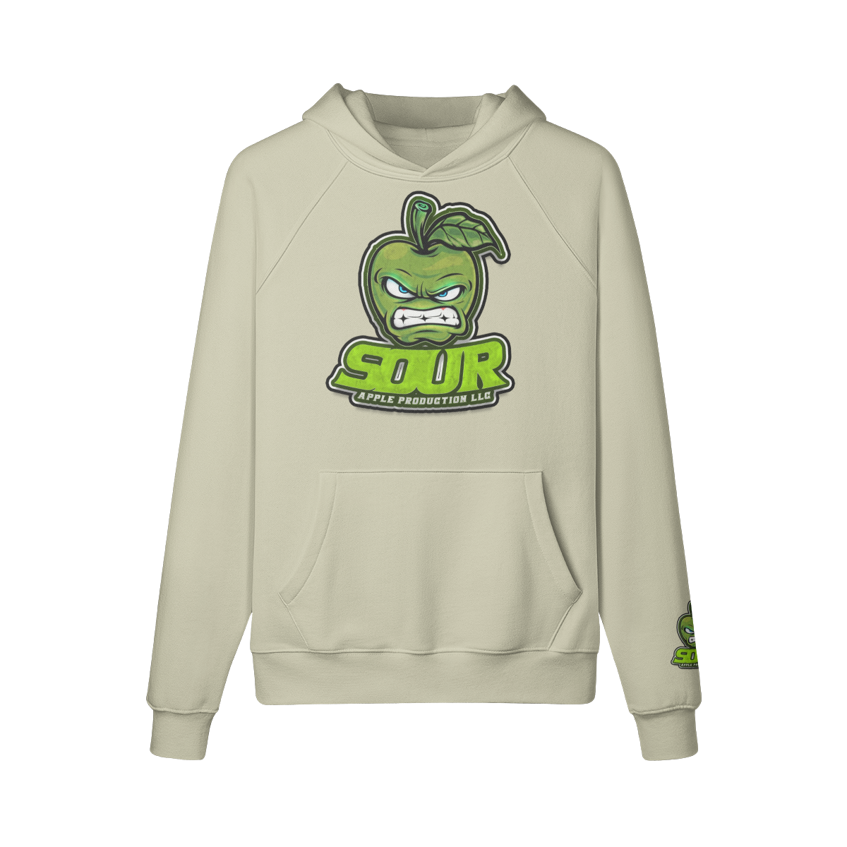 Sour Apple Men's Cozy Fleece-Lined Hoodie for Athleisure Wear