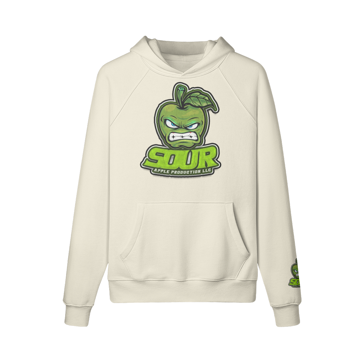 Sour Apple Men's Cozy Fleece-Lined Hoodie for Athleisure Wear