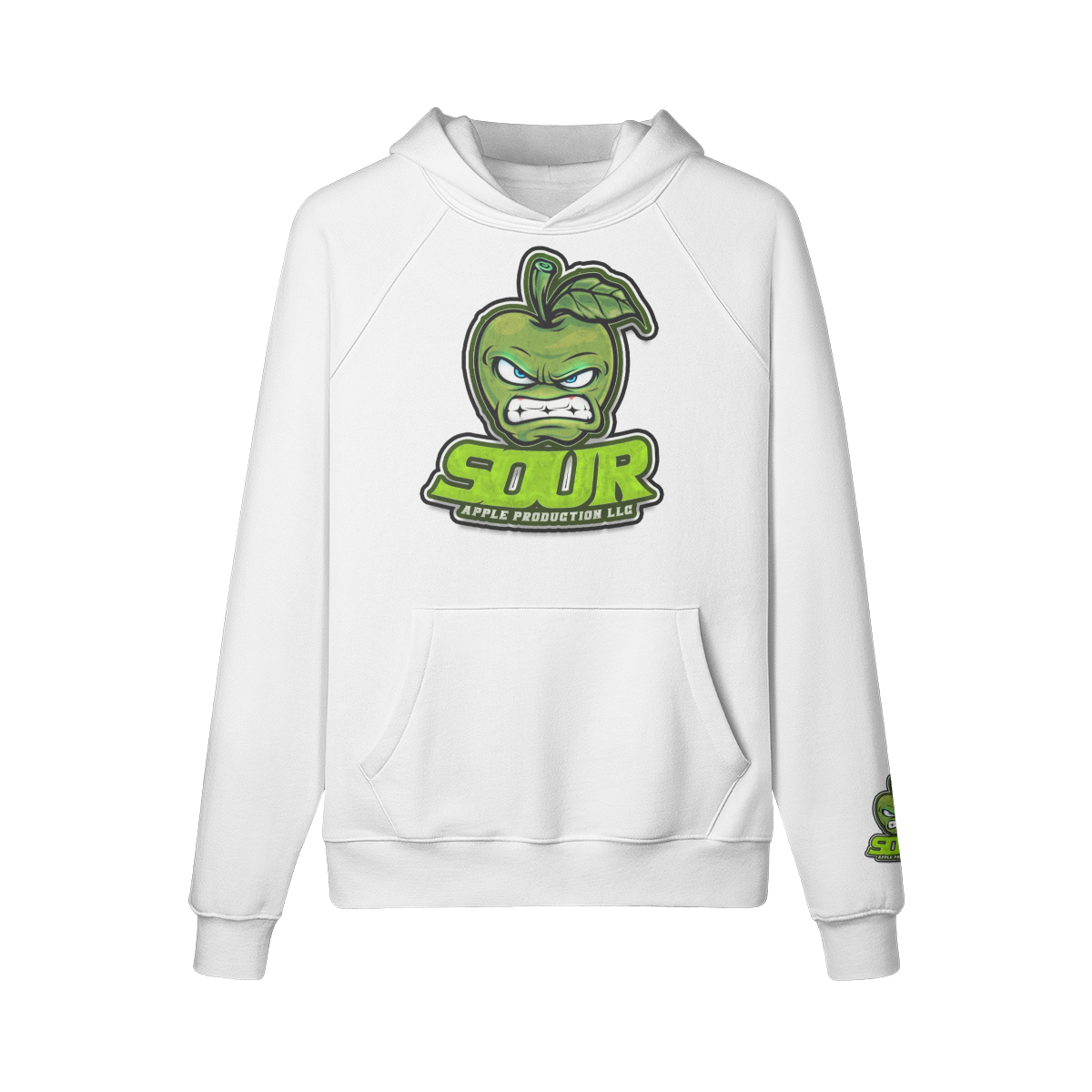 Sour Apple Men's Cozy Fleece-Lined Hoodie for Athleisure Wear