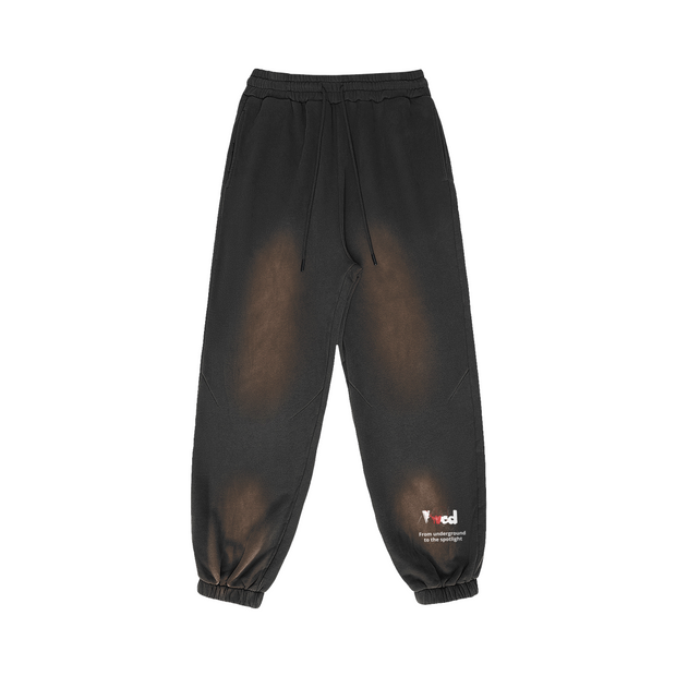 Viv'ed the Artist Men's Athleisure Wear Sun Faded Heavyweight Sweatpant in charcoal with a smoky sun-faded effect, oversized fit, and winter-ready style.