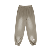 Viv'ed the Artist Women's Athleisure Wear Sun-Faded Heavyweight Sweatpant in beige with a vintage inspired smoky faded design and relaxed fit.