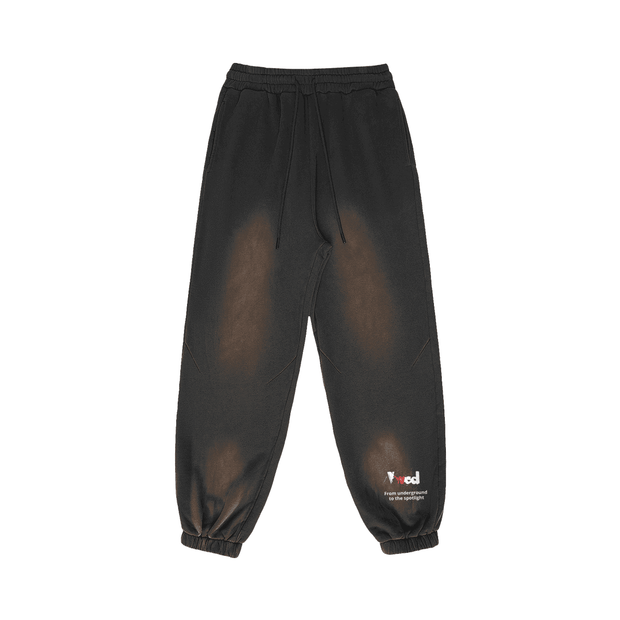 Viv'ed the Artist Women's Athleisure Wear Sun-Faded Heavyweight Sweatpant in charcoal black with a vintage-inspired sun-faded design and roomy fit.