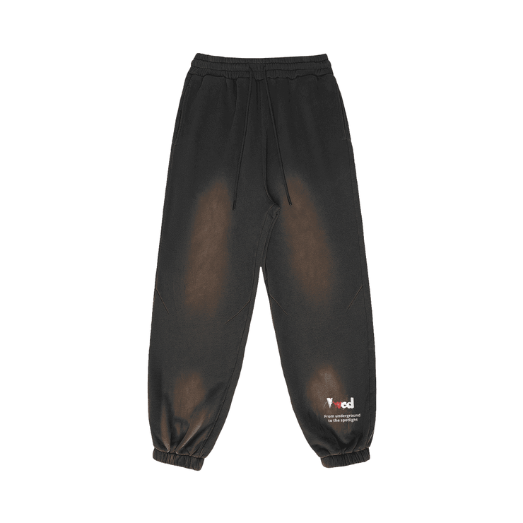 Viv'ed the Artist Women's Athleisure Wear Sun-Faded Heavyweight Sweatpant in charcoal black with a vintage-inspired sun-faded design and roomy fit.