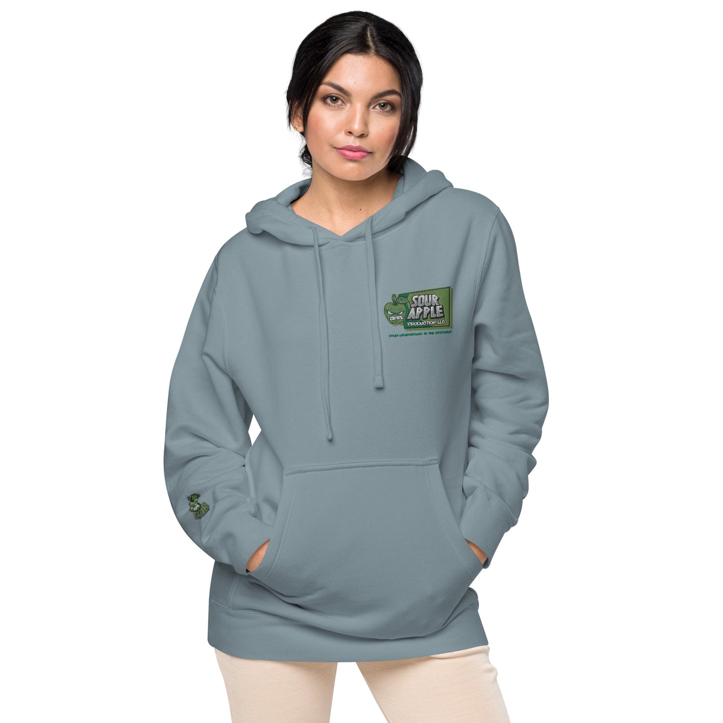 Sour Apple Unisex Athleisure Pigment-Dyed Hoodie