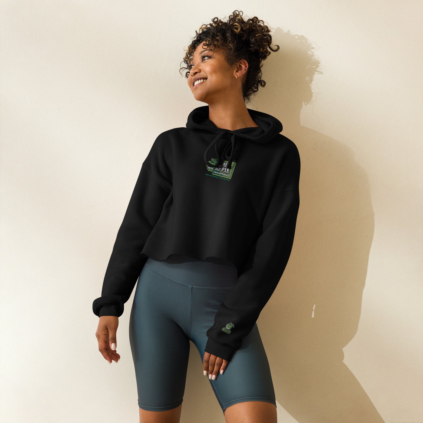 Sour Apple Trendy Crop Hoodie - Fashionable Athleisure Must-Have