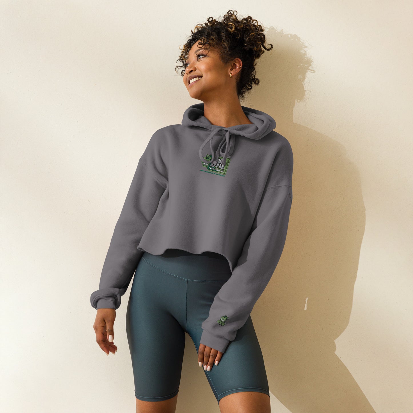 Sour Apple Trendy Crop Hoodie - Fashionable Athleisure Must-Have